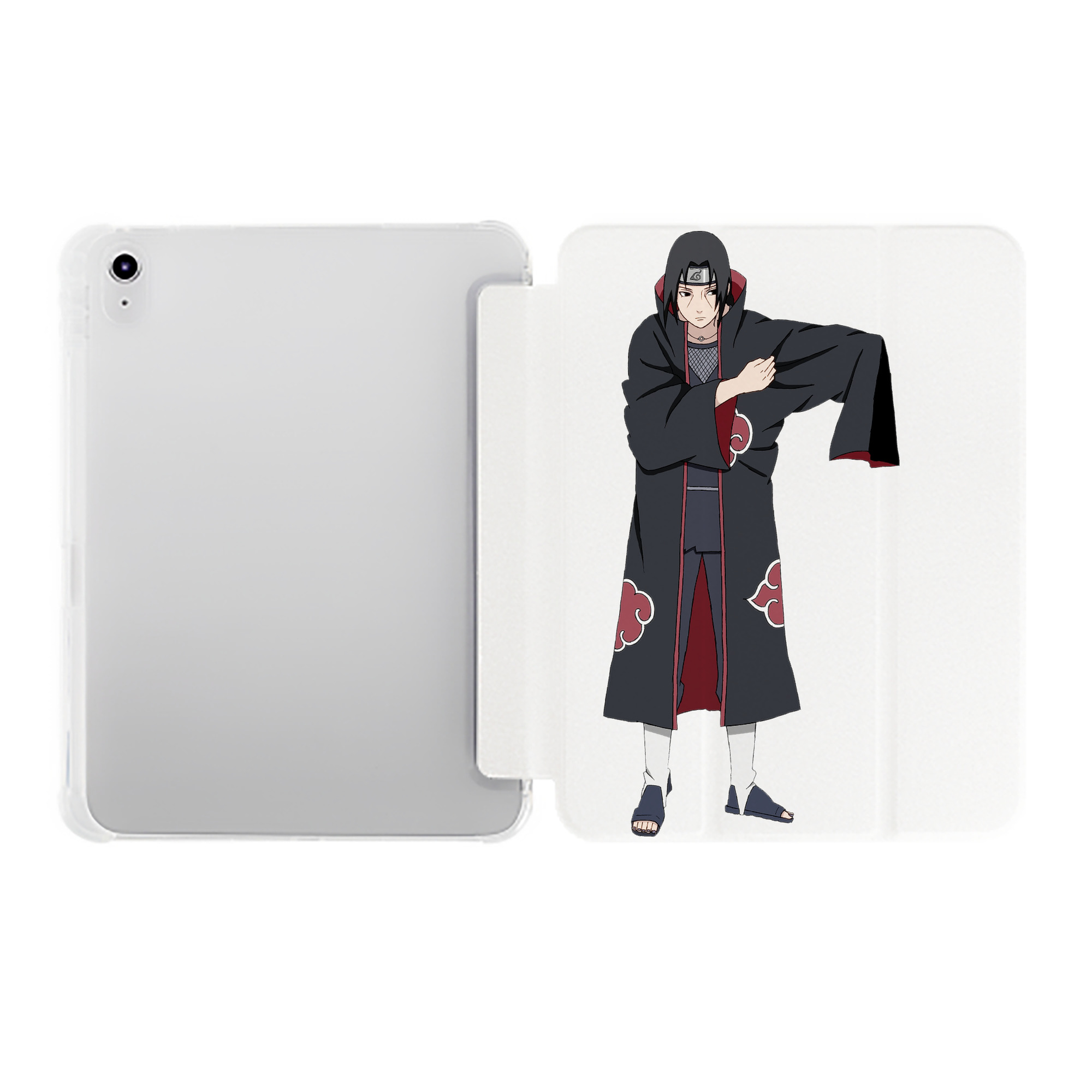 （画像用） NARUTO -ナルト- うちは イタチ Uchiha Itachi IPad ケース ペン収納付き 三つ折りスタンド PUレザー×シリコン 対応機種9.5/10.5/10.9インチ